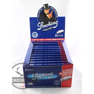 Smoking Blue King Size + Filter Tips - BOX